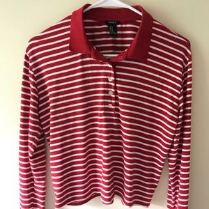Forever 21 Tops - Red and white striped sweater, cropped (size M) Forever 21 Tops - Red and white striped sweater, cropped (size M)